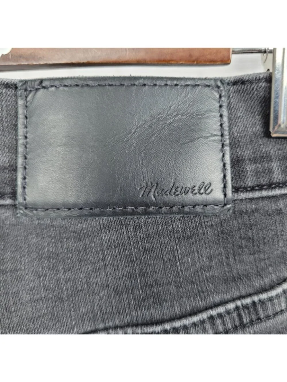 Madewell Grey Cali Demi Boot Button Fly Mid Rise Crop Denim Jeans 25 (25x26)